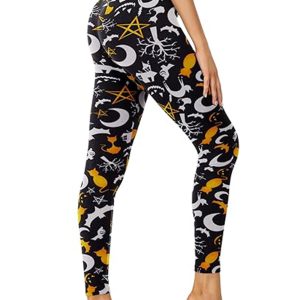 Leggings - Cropped High-rise Print Moon Cat