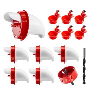 IFurffy Chicken Water Cups And Chicken Feeder Set, Automatic 6pcs Chicken Feeders And 6pcs Chicken Waterer Set For Chicken, Ducks, Birds, Geese, Quail Rain Proof Poultry Feeder Kit For Buckets,Troughs