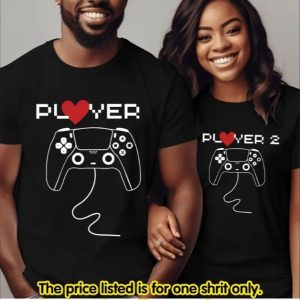 Love Valentine'S Day T-Shirt,   Couple T-Shirt, Couple Christmas, Fashion Casual T-Shirt, Short-Sleeved T-Shirt
