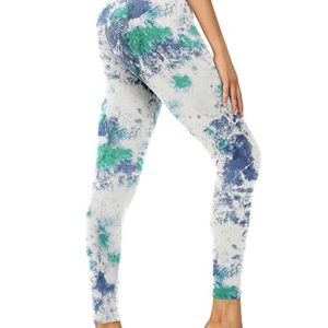 Leggings - Cropped High-rise Print Sky Blue
